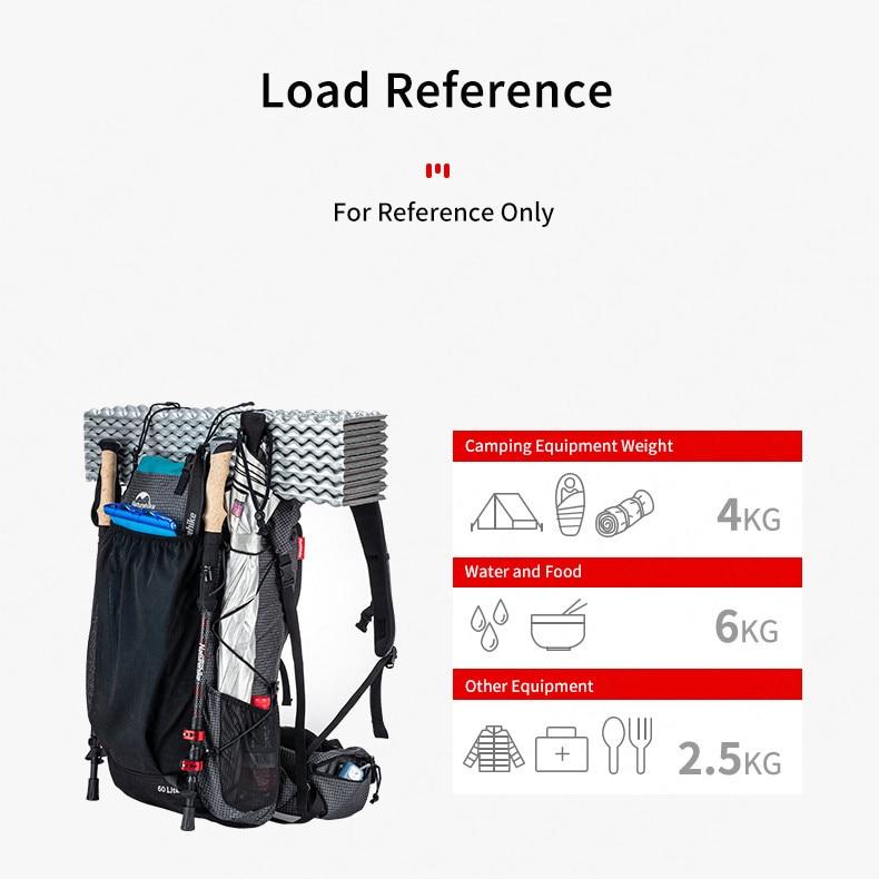 Naturehike 60L+5L Camping Backpack 1.16kg High Capacity 15kg Load Camping Backpack Tear-Risistant Hiking Backpack Waterproof Naturehike 60L+5L Camping Backpack 1.16kg High Capacity 15kg Load Camping Backpack Tear-Risistant Hiking Backpack Waterproof