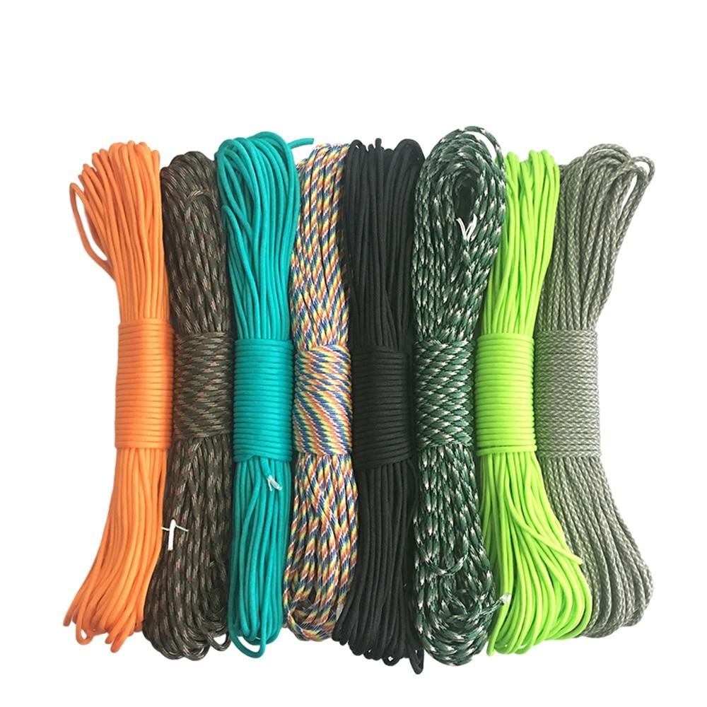 YOUGLE 550 Paracord Parachute Cord Lanyard Tent Rope Guyline Mil Spec Type III 7 Strand 50FT 100FT For Hiking Camping 215 Colors YOUGLE 550 Paracord Parachute Cord Lanyard Tent Rope Guyline Mil Spec Type III 7 Strand 50FT 100FT For Hiking Camping 215 Colors